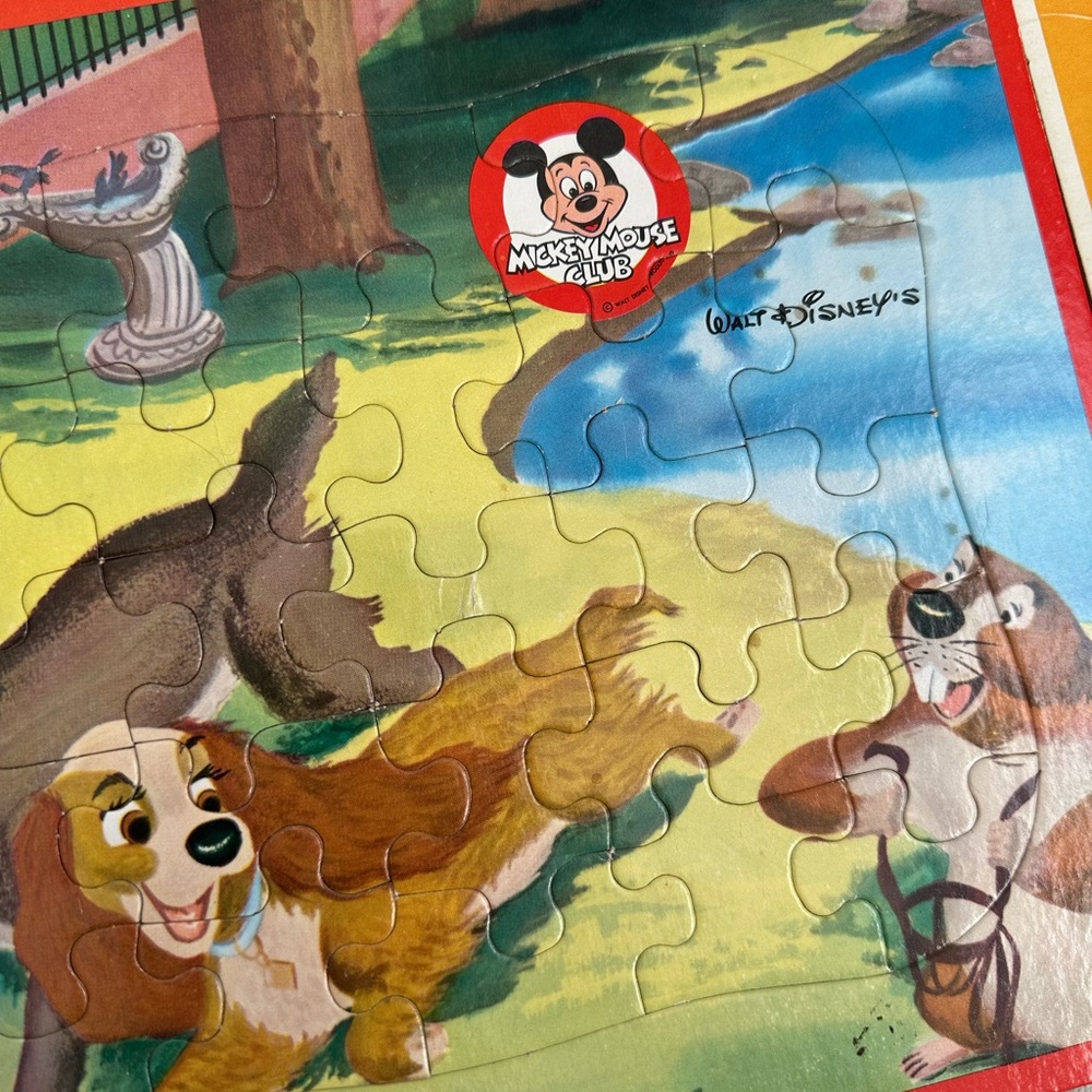 Disney Lady and the Tramp and Kittens at Play tray frame puzzle lot - Picture 6 of 6